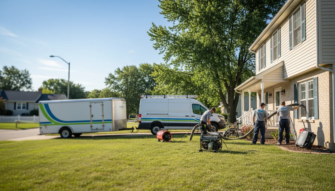 Flooded Basement Restoration And Cleanup With Repair in Wrightstown, WI near me